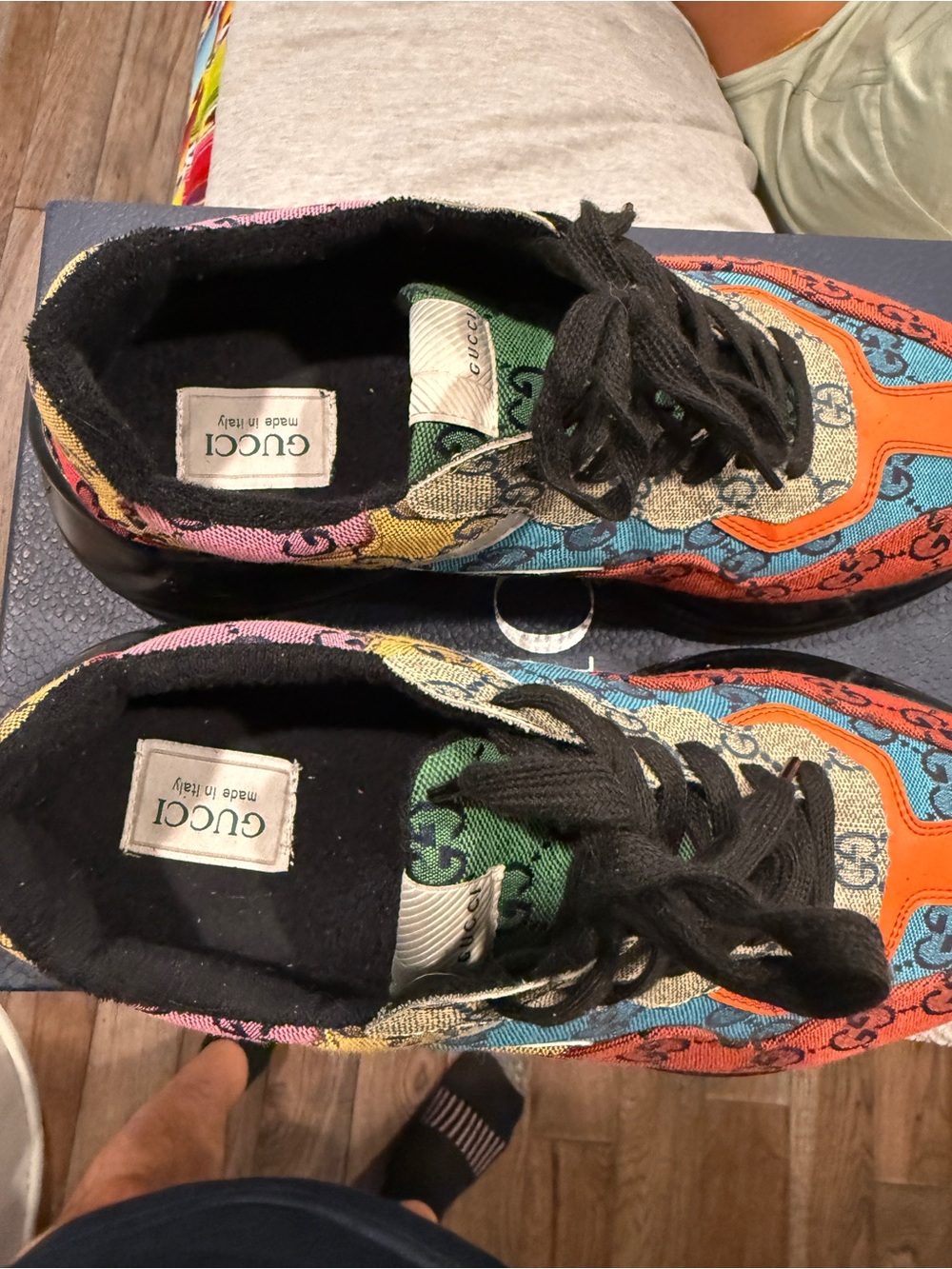 Gucci Man Multicolor Canvas Low-Top Sneakers - Multicolor
